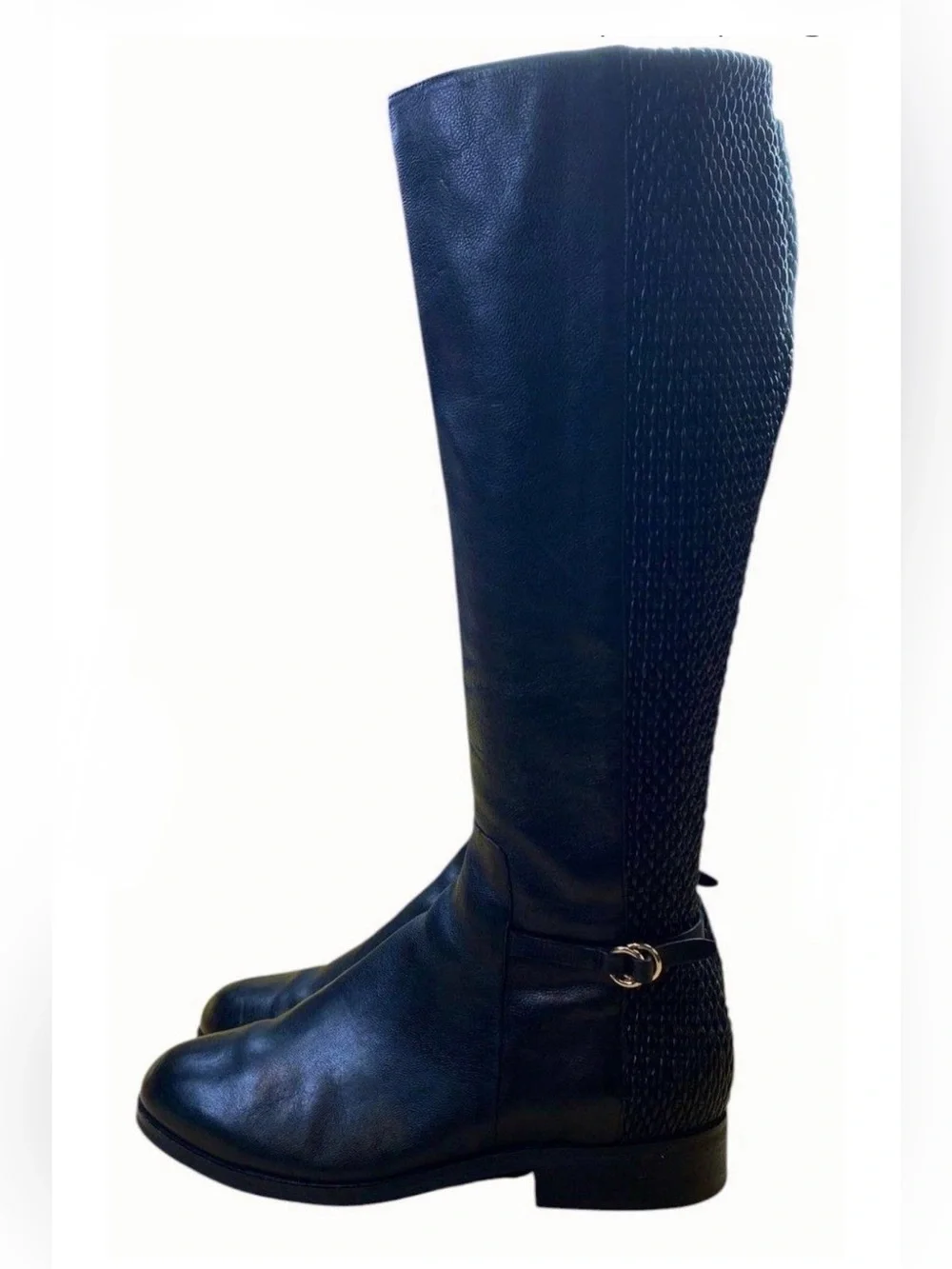 Cole Haan Black Knee High Leather Riding Boots